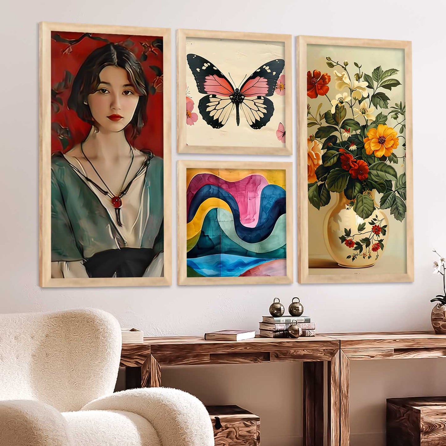 kotart Decorative Modern Wall Art Print With Frame Abstract Paintings For Living Room Bed Room Hotel Wall