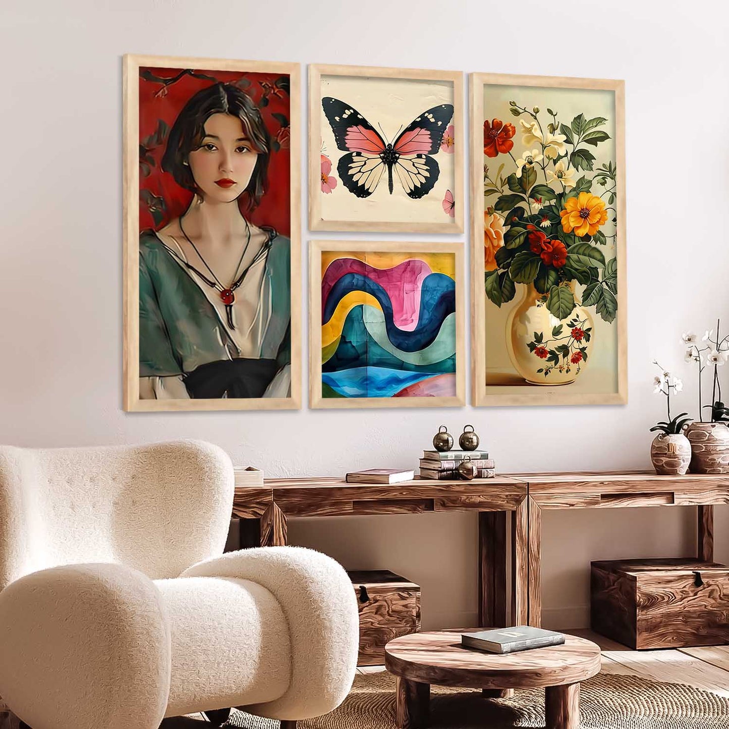 kotart Decorative Modern Wall Art Print With Frame Abstract Paintings For Living Room Bed Room Hotel Wall