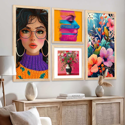 kotart Decorative Modern Big Size Wall Art Print With Frame Abstract Paintings For Living Room Bed Room Hotel Wall Decor painting