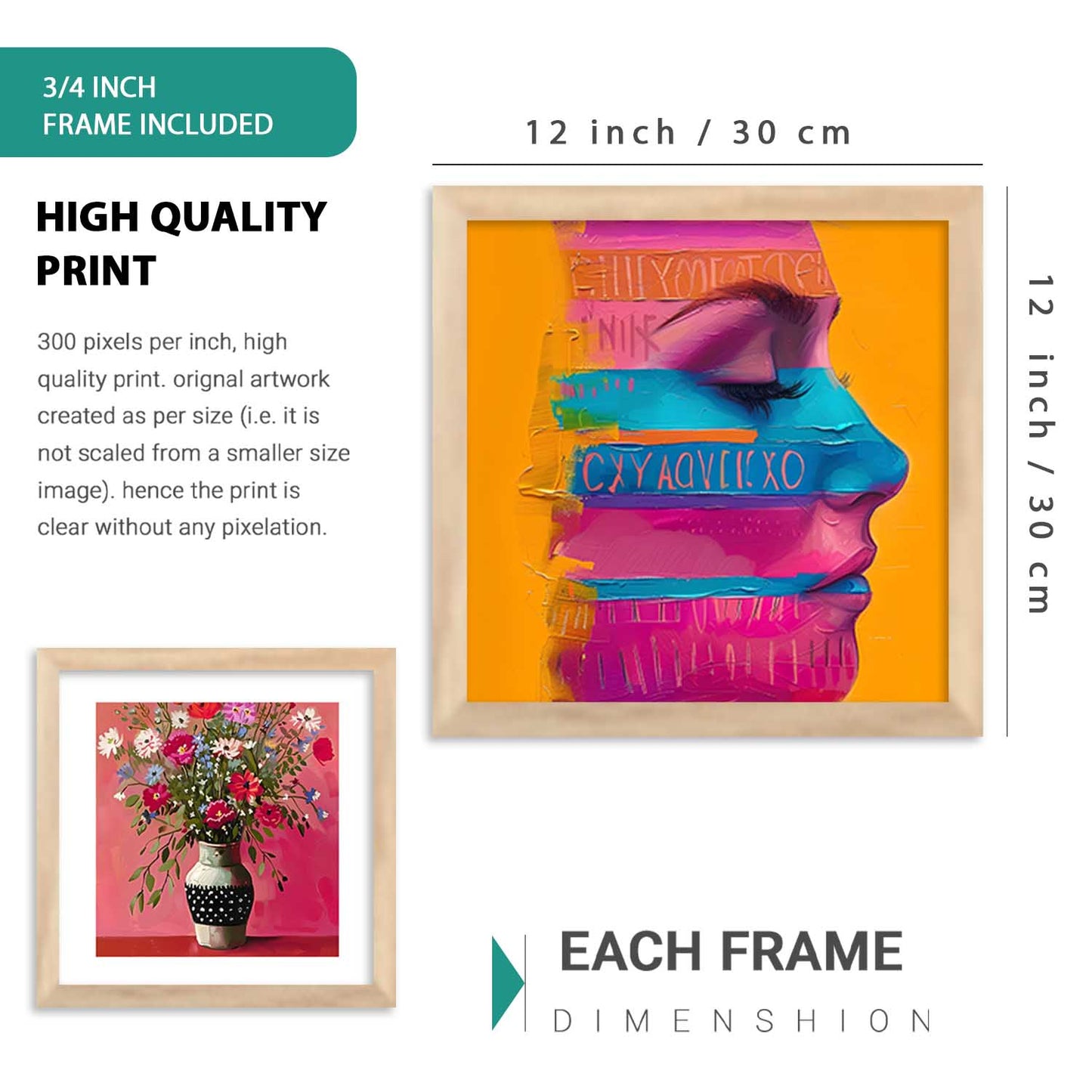 kotart Decorative Modern Big Size Wall Art Print With Frame Abstract Paintings For Living Room Bed Room Hotel Wall Decor painting