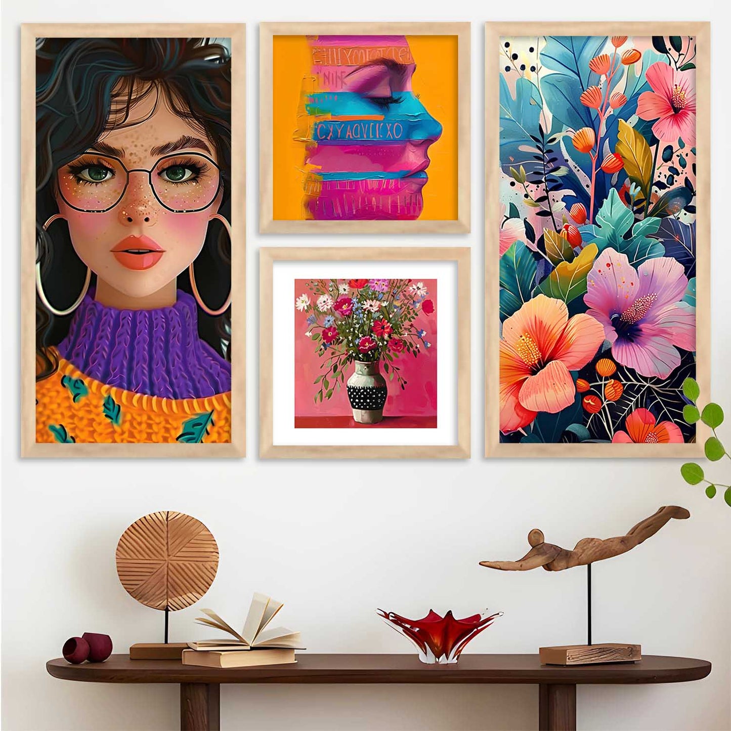 kotart Decorative Modern Big Size Wall Art Print With Frame Abstract Paintings For Living Room Bed Room Hotel Wall Decor painting