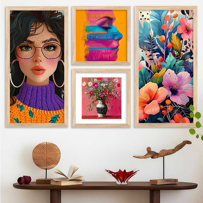 kotart Decorative Modern Big Size Wall Art Print With Frame Abstract Paintings For Living Room Bed Room Hotel Wall Decor painting