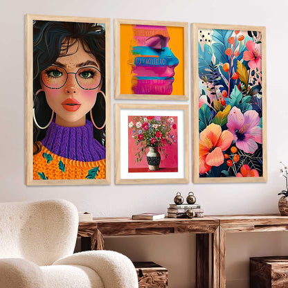 kotart Decorative Modern Big Size Wall Art Print With Frame Abstract Paintings For Living Room Bed Room Hotel Wall Decor painting