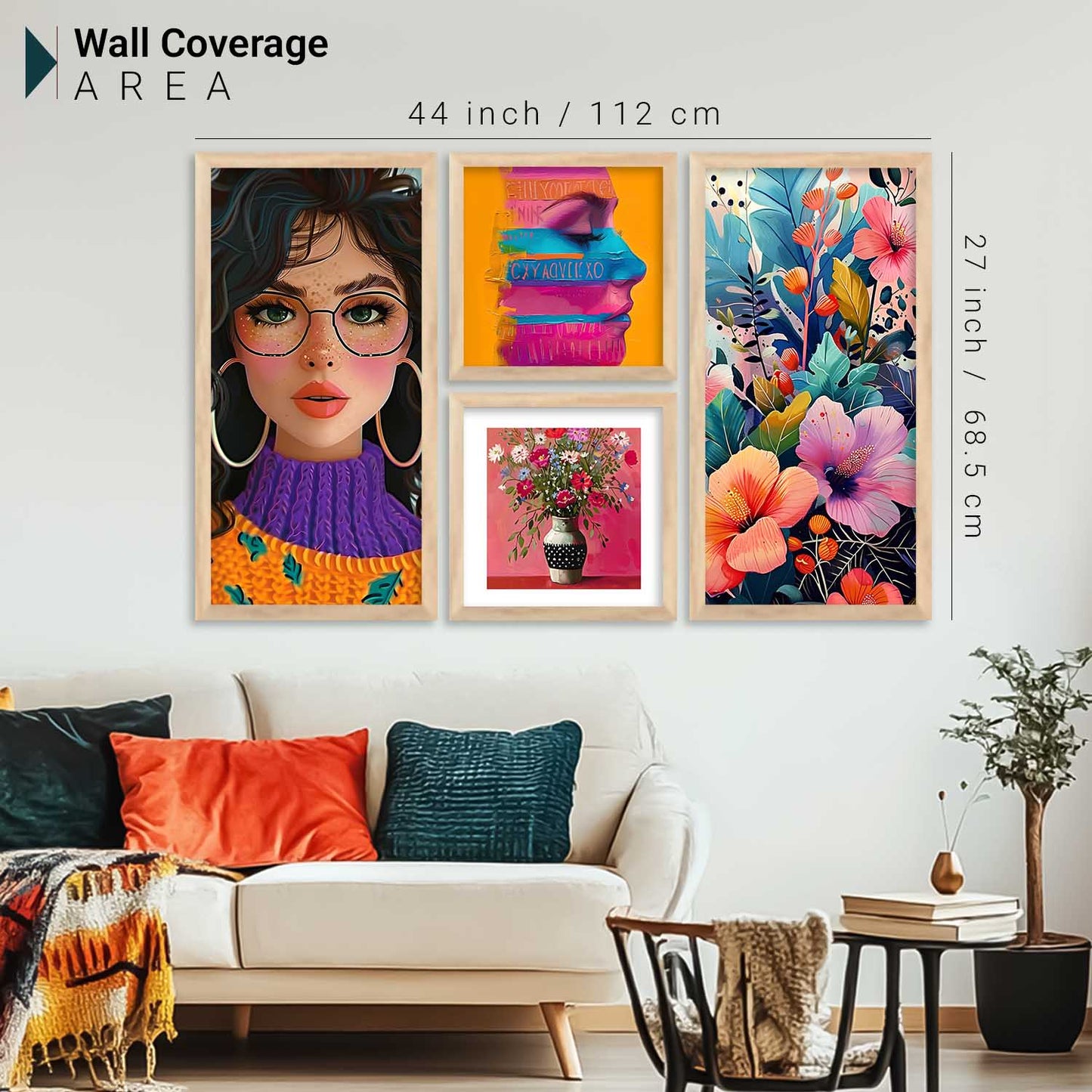 kotart Decorative Modern Big Size Wall Art Print With Frame Abstract Paintings For Living Room Bed Room Hotel Wall Decor painting