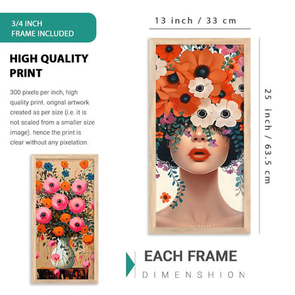 kotart  Modern Big Size Wall Art Home Painting Decoration Floral Paintings With Frame For Living Room Bed Room Hotel Wall Decor
