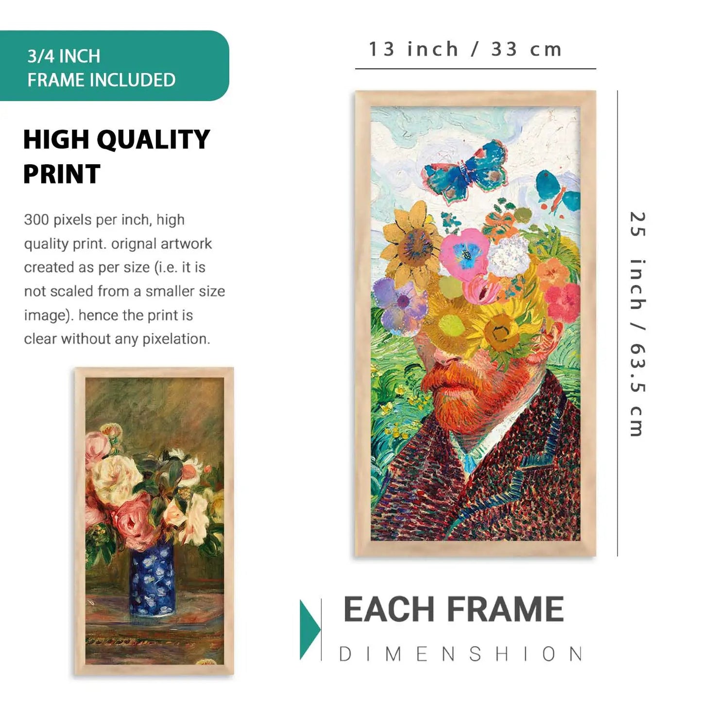 kotart Painting Modern Big Size Wall Art Home Decoration Paintings With Frame For Living Room Bed Room Hotel Wall Decor