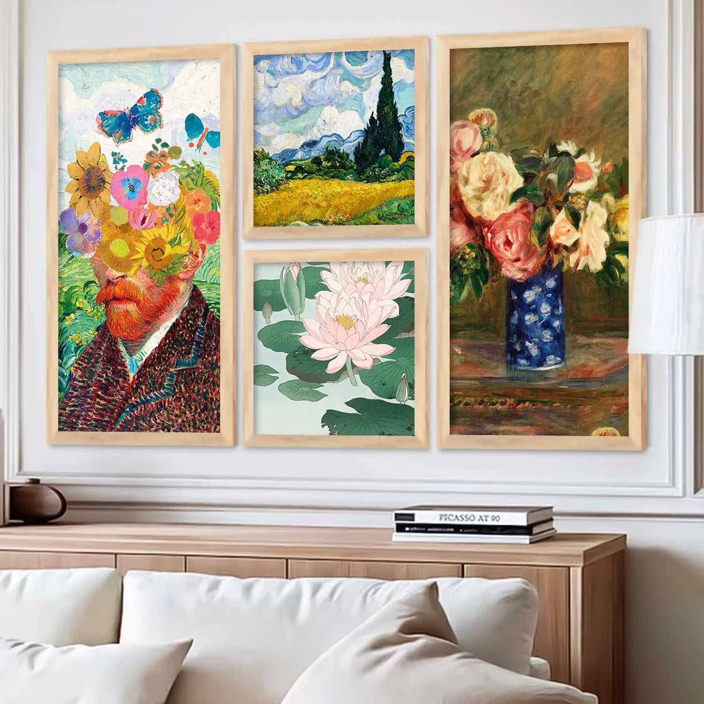 kotart Painting Modern Big Size Wall Art Home Decoration Paintings With Frame For Living Room Bed Room Hotel Wall Decor