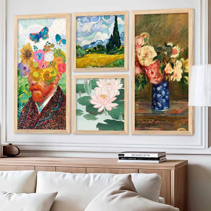 kotart Painting Modern Big Size Wall Art Home Decoration Paintings With Frame For Living Room Bed Room Hotel Wall Decor