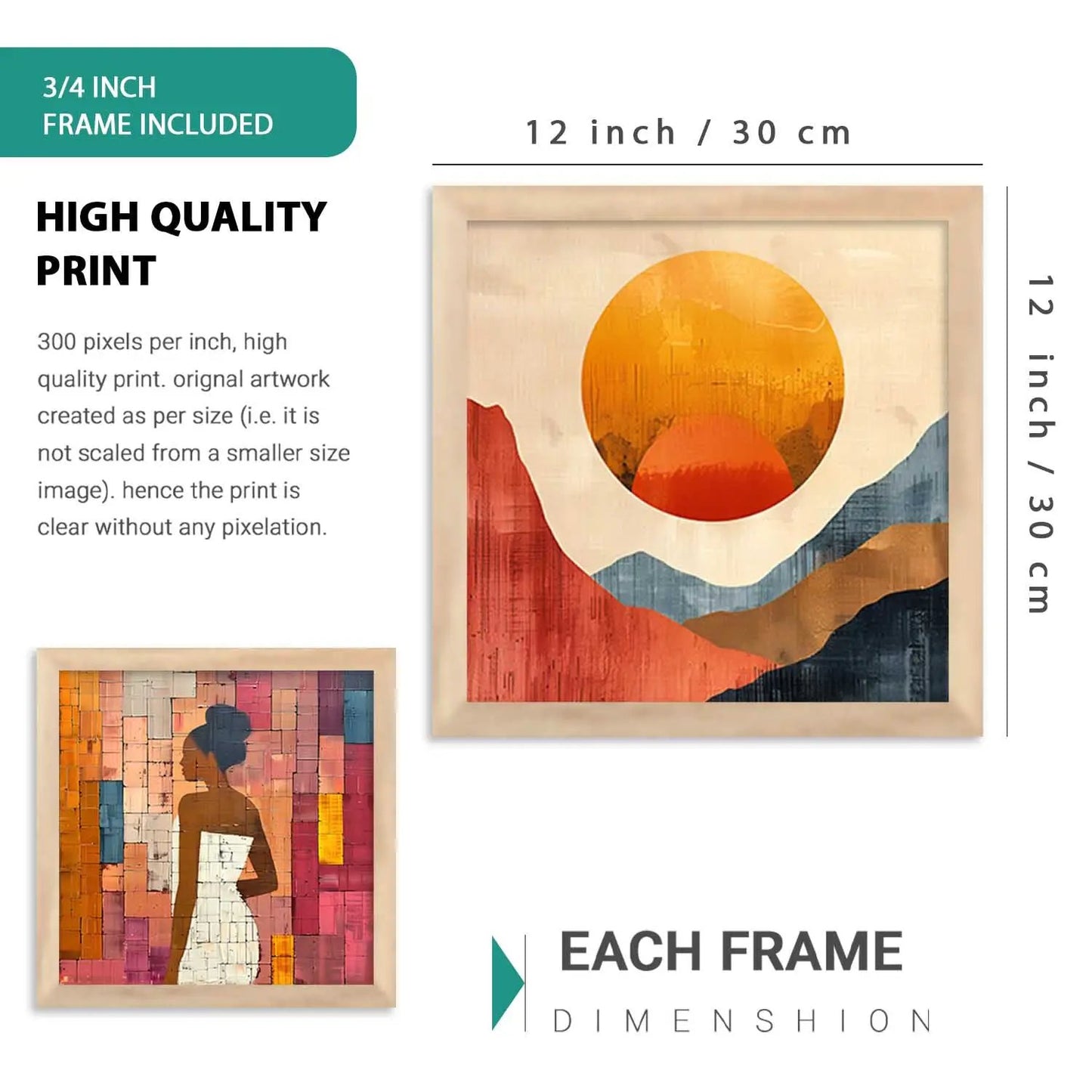 kotart Modern Big Size Wall Art Home Dacor Abstract Painting Decorative  poster With Frame For Living Room Bed Room Hotel Wall Decor