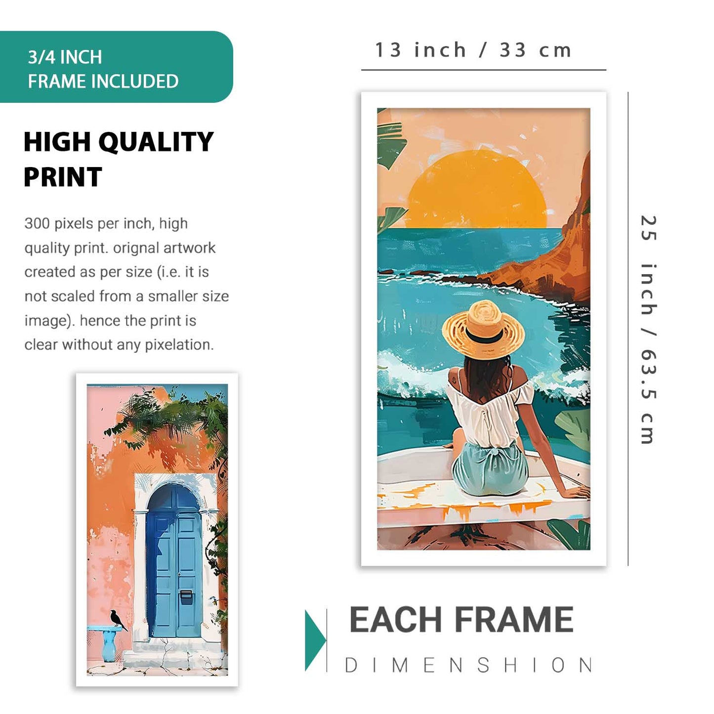 kotart  Modern Big Size Wall Art Home Dacor  Decorative Painting poster With Frame For Living Room Bed Room Hotel Wall Decor