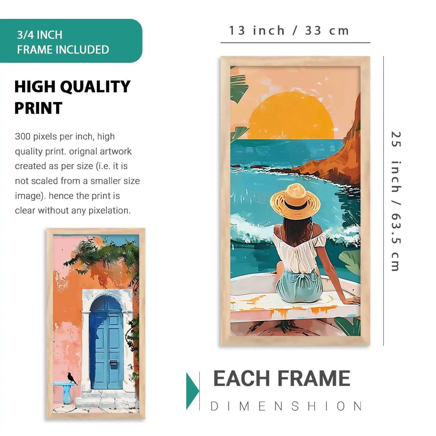 kotart Modern Big Size Art Home Decoration  Paintings With Frame For Living Room Bed Room Hotel Wall Decor