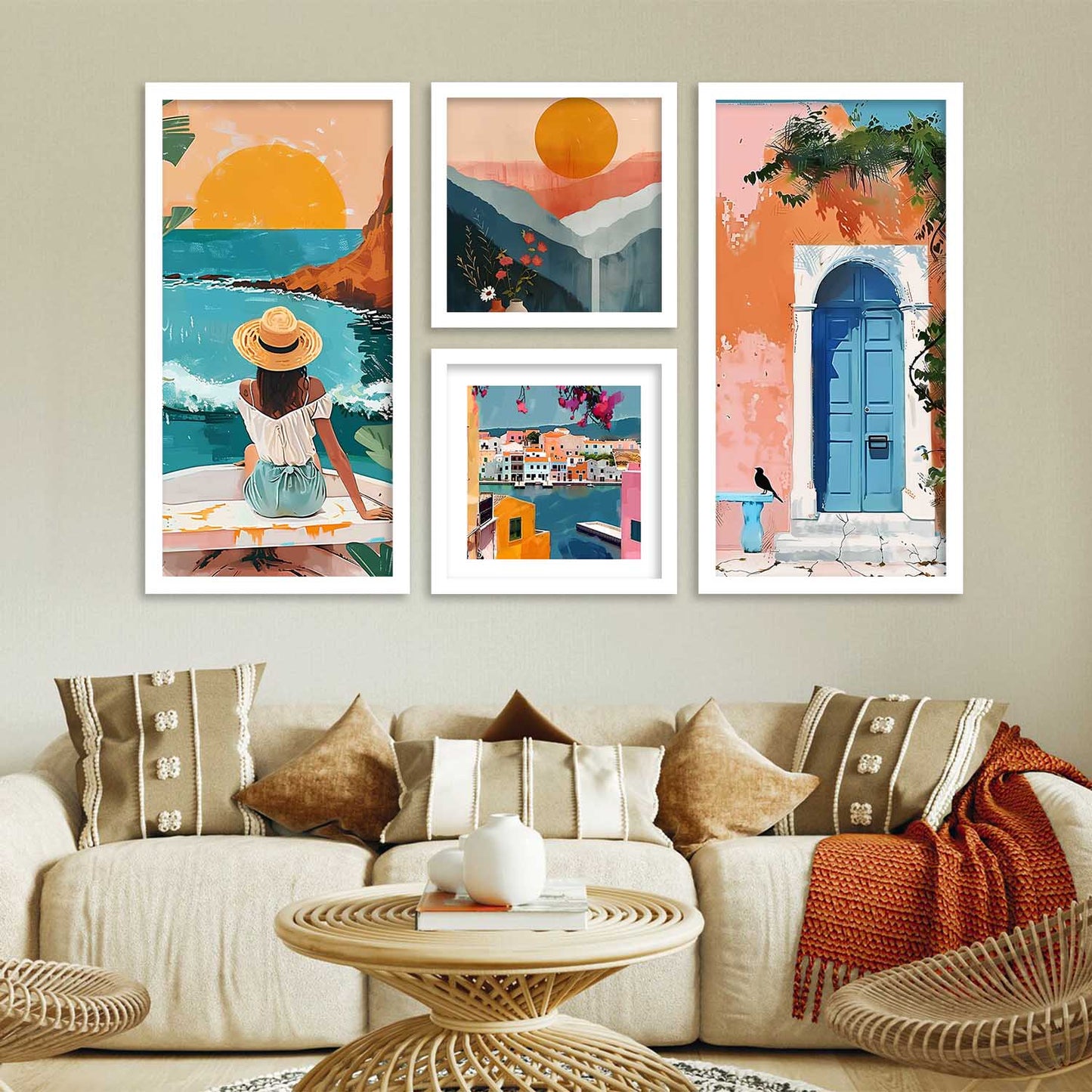 kotart  Modern Big Size Wall Art Home Dacor  Decorative Painting poster With Frame For Living Room Bed Room Hotel Wall Decor