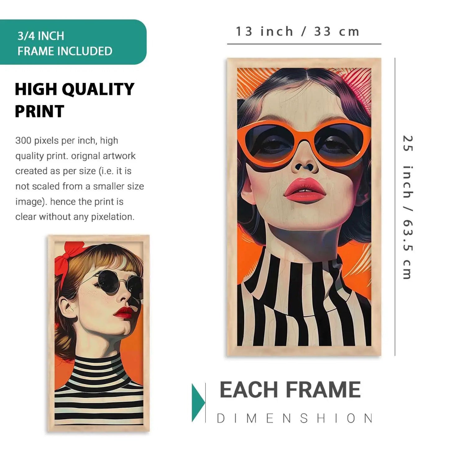 kotart Decorative Modern Big Size Wall Art Print With Frame Paintings For Living Room Bed Room Hotel Wall Decor