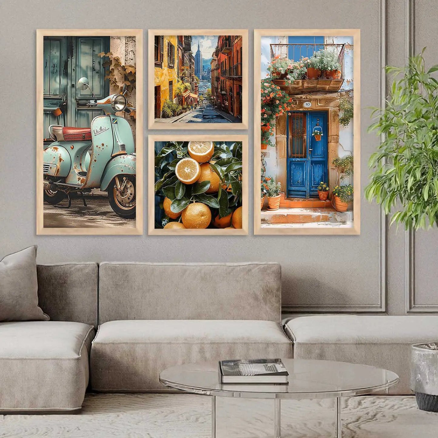 kotart Modern Big Size Art Home Decoration  Paintings With Frame For Living Room Bed Room Hotel Wall Décor