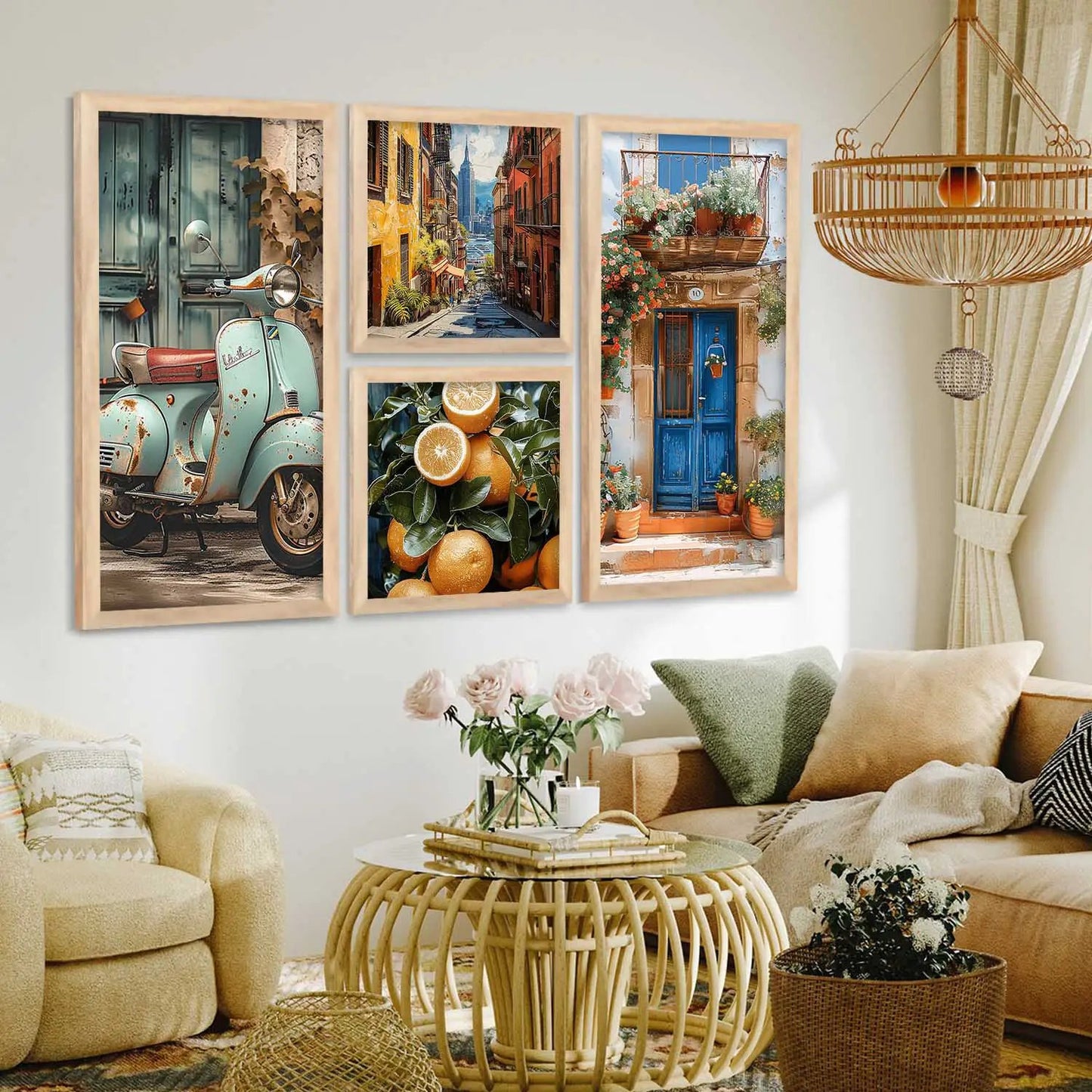 kotart Modern Big Size Art Home Decoration  Paintings With Frame For Living Room Bed Room Hotel Wall Décor