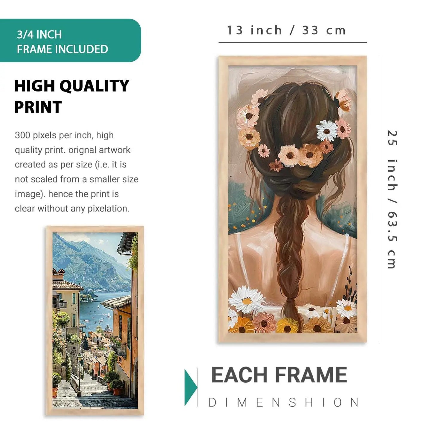 kotart Decorative Modern Big Size Wall Art Print With Frame  Paintings For Living Room Bed Room Hotel Wall Decor