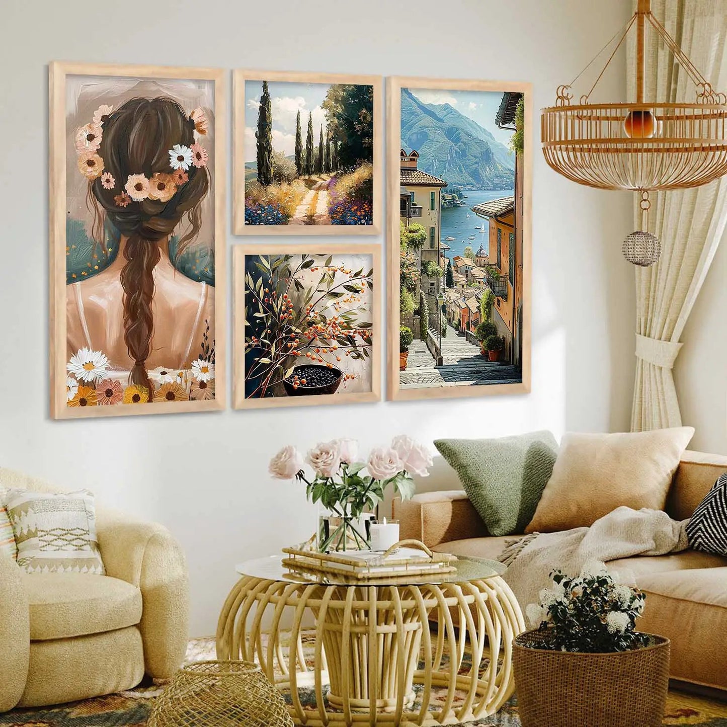 kotart Decorative Modern Big Size Wall Art Print With Frame  Paintings For Living Room Bed Room Hotel Wall Decor