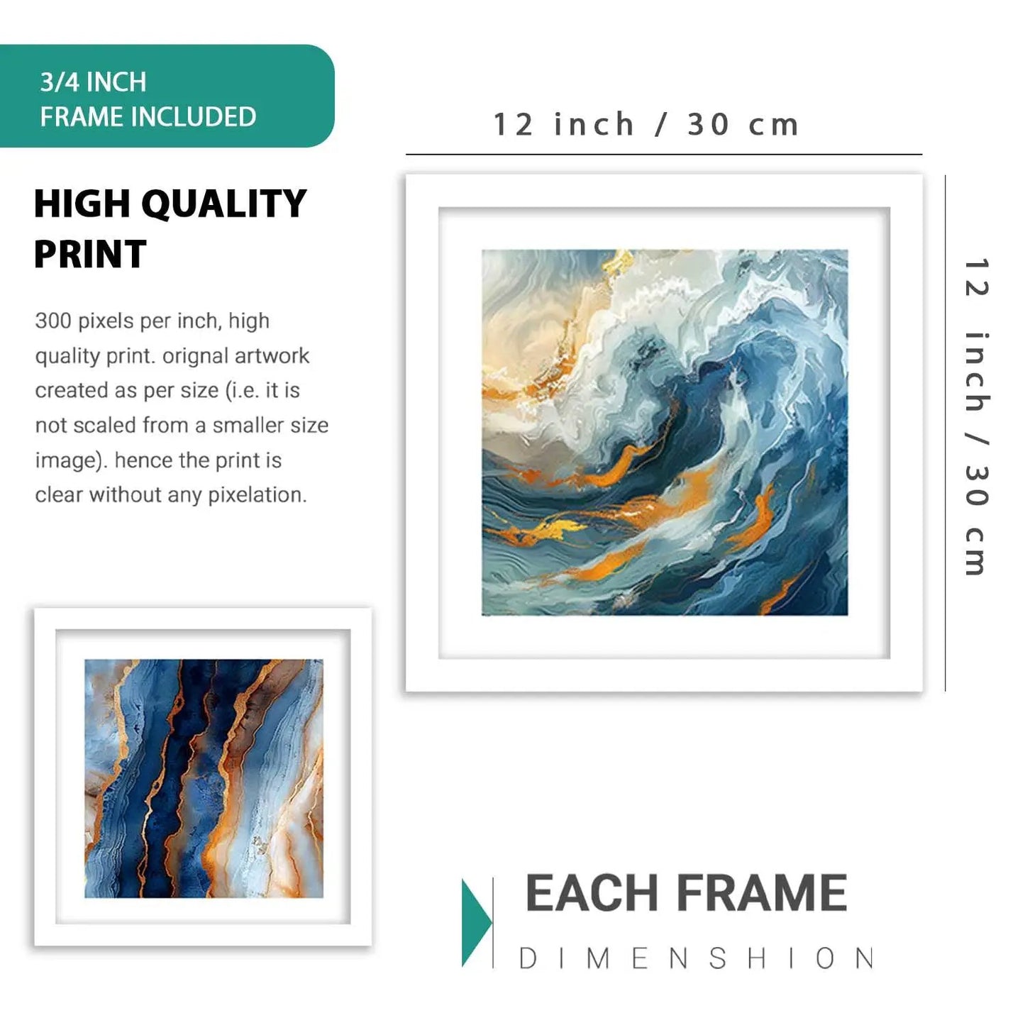 kotart Decorative Modern Big Size Wall Art Print With Frame Abstract Paintings For Living Room Bed Room Hotel Wall Decor