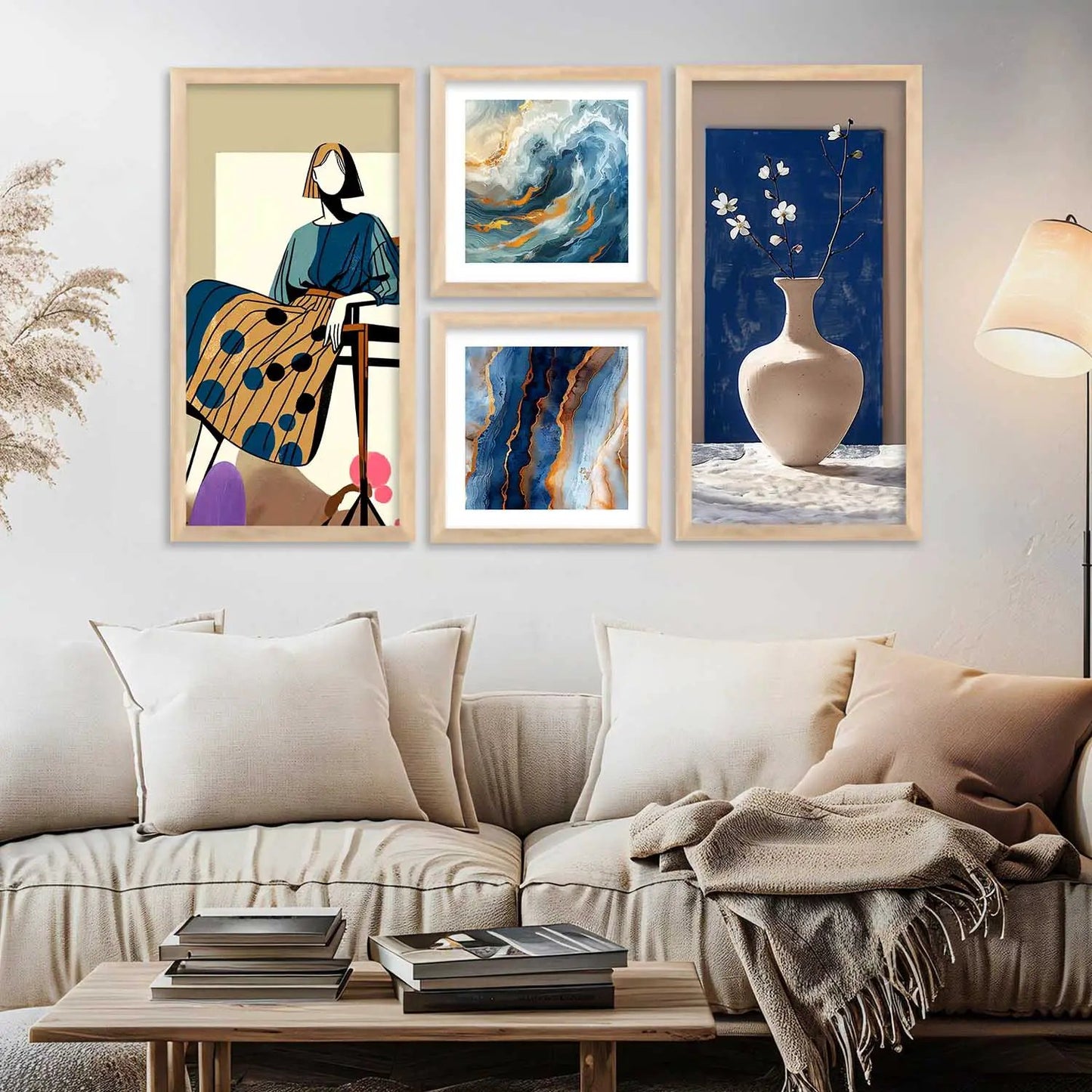 kotart  Modern Big Size Wall Art Home Painting Decoration Paintings With Frame For Living Room Bed Room Hotel Wall Decor