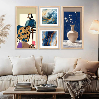 kotart  Modern Big Size Wall Art Home Painting Decoration Paintings With Frame For Living Room Bed Room Hotel Wall Decor