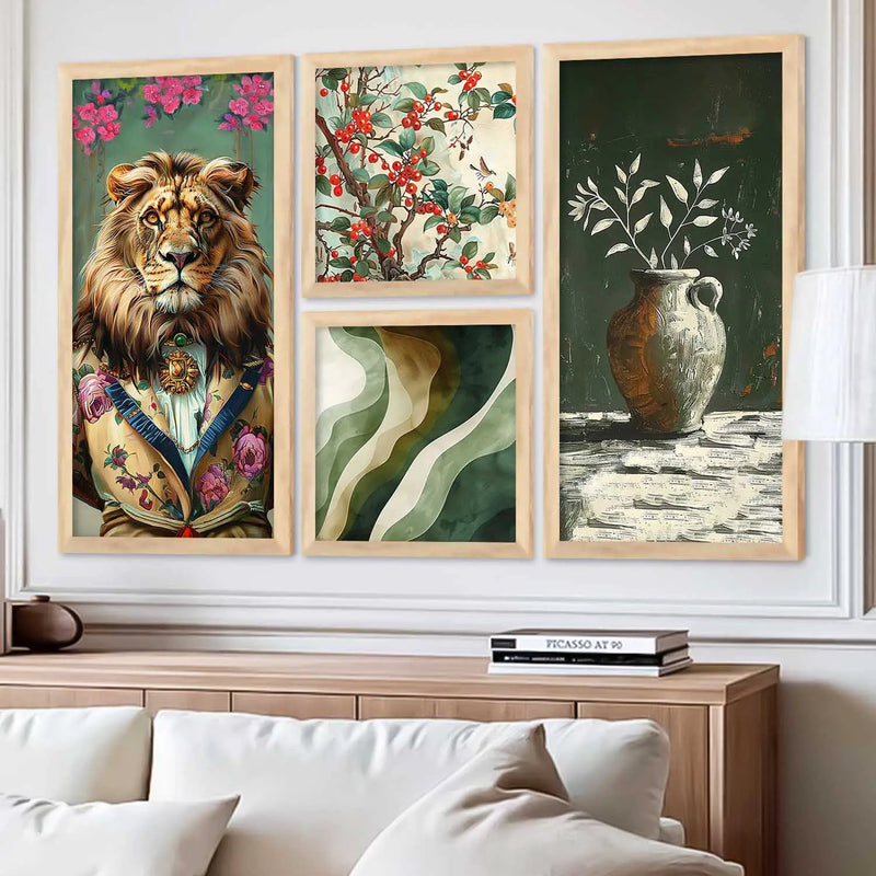 kotart Painting Modern Big Size Wall Art Home Decoration Paintings With Frame For Living Room Bed Room Hotel Wall Decor