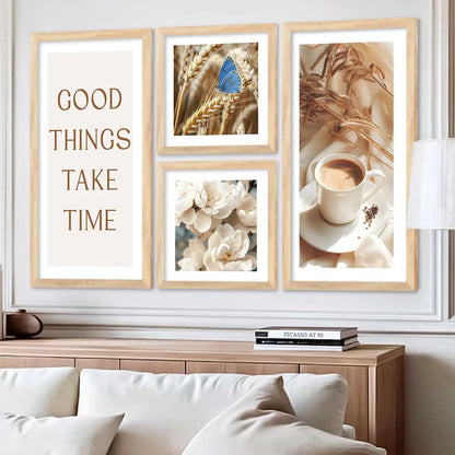kotart Decorative Modern Big Size Wall Art Print With Frame Cafe Paintings For Living Room Bed Room Hotel Wall Decor