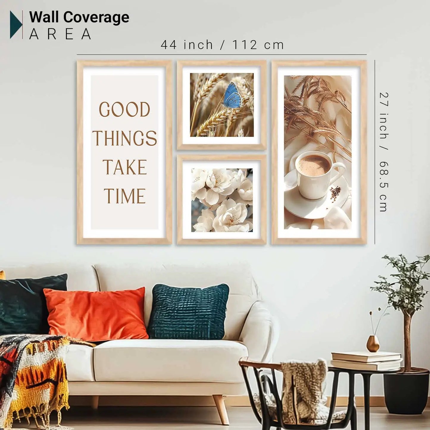 kotart Decorative Modern Big Size Wall Art Print With Frame Cafe Paintings For Living Room Bed Room Hotel Wall Decor