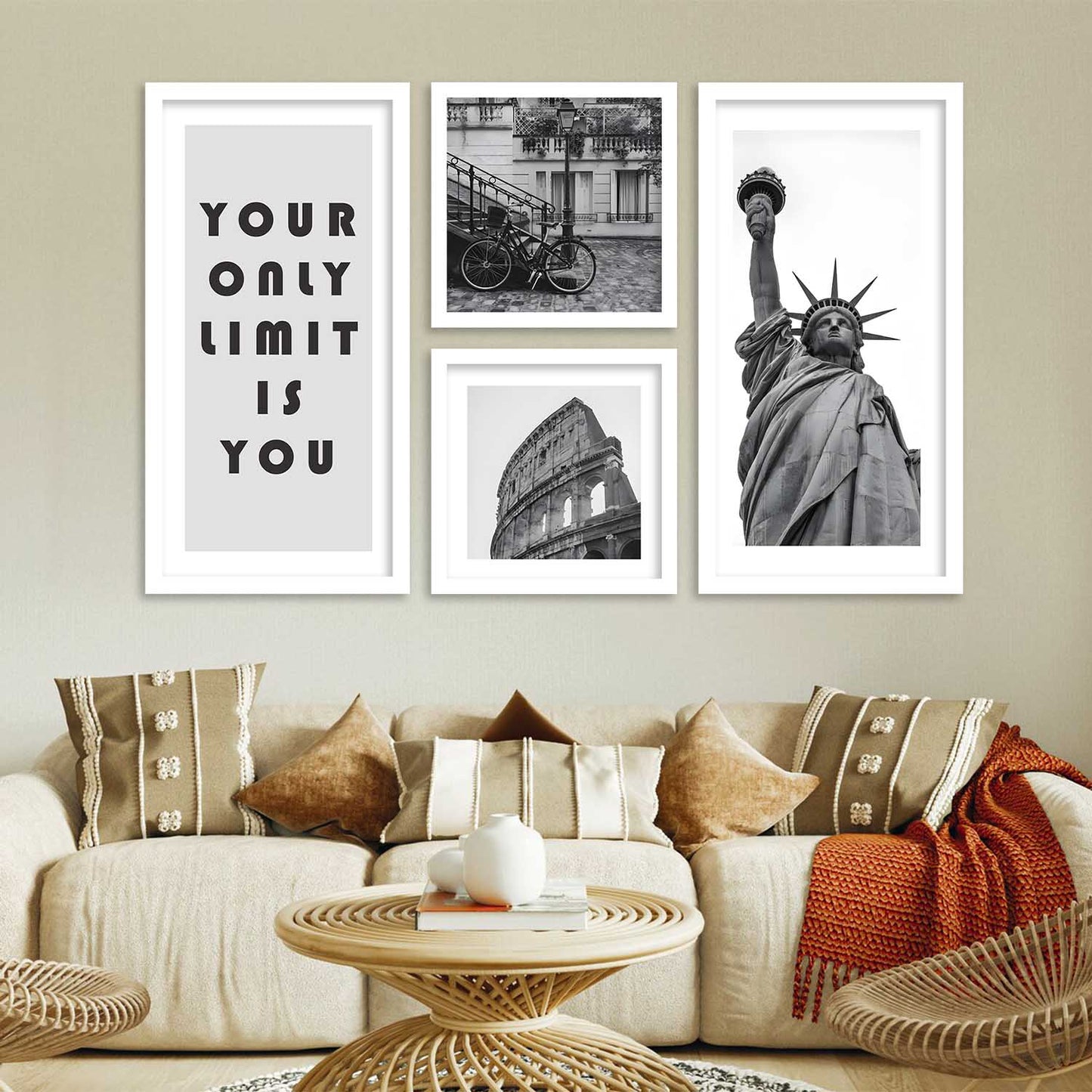 kotart  Modern Big Size Wall Art Home Decoration Paintings With Frame For Living Room Bed Room Hotel Wall Decor