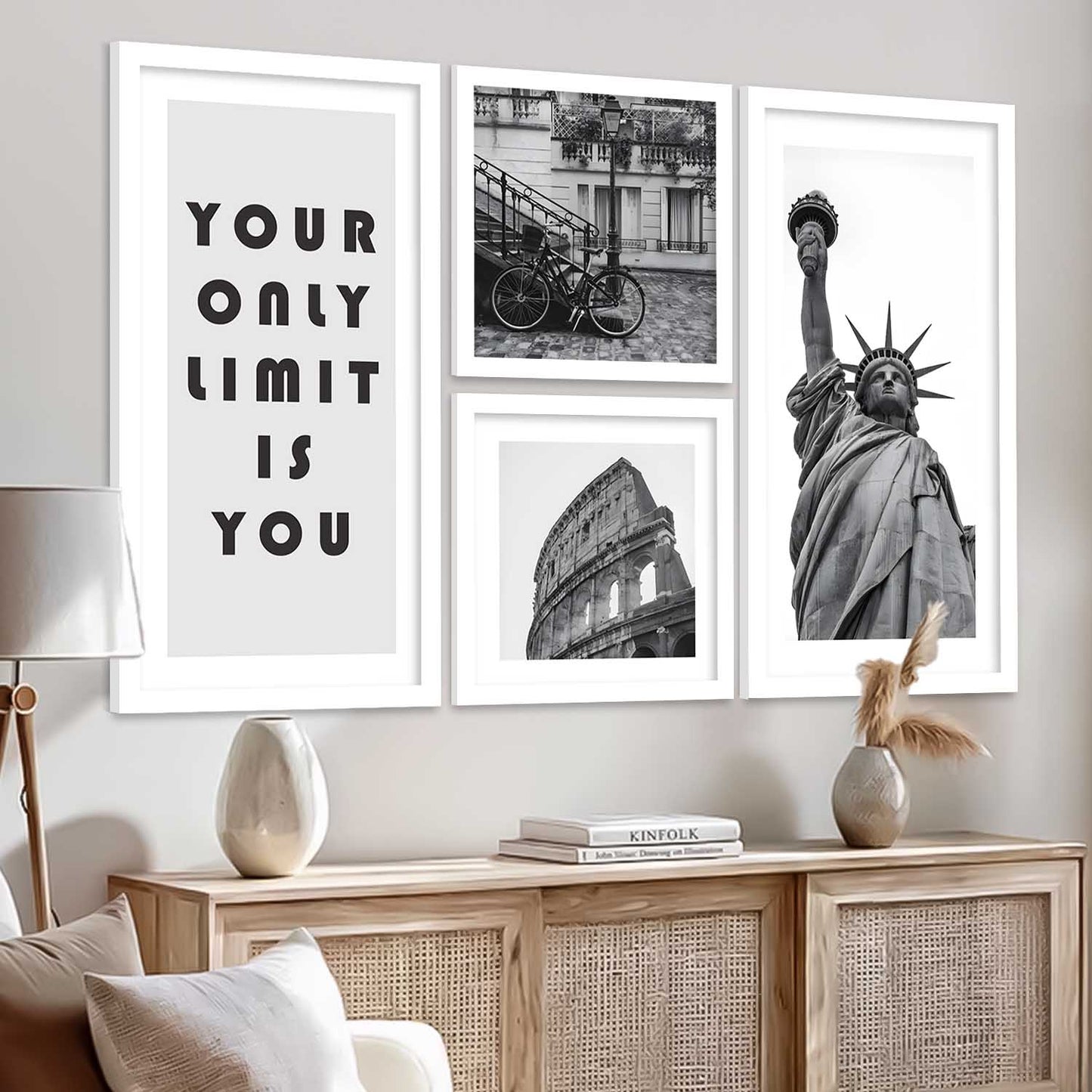 kotart  Modern Big Size Wall Art Home Decoration Paintings With Frame For Living Room Bed Room Hotel Wall Decor