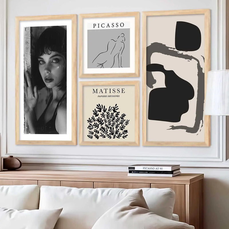 kotart Decorative Modern Big Size Wall Art Home Dacor Abstract Painting poster With Frame For Living Room Bed Room Hotel Wall Decor