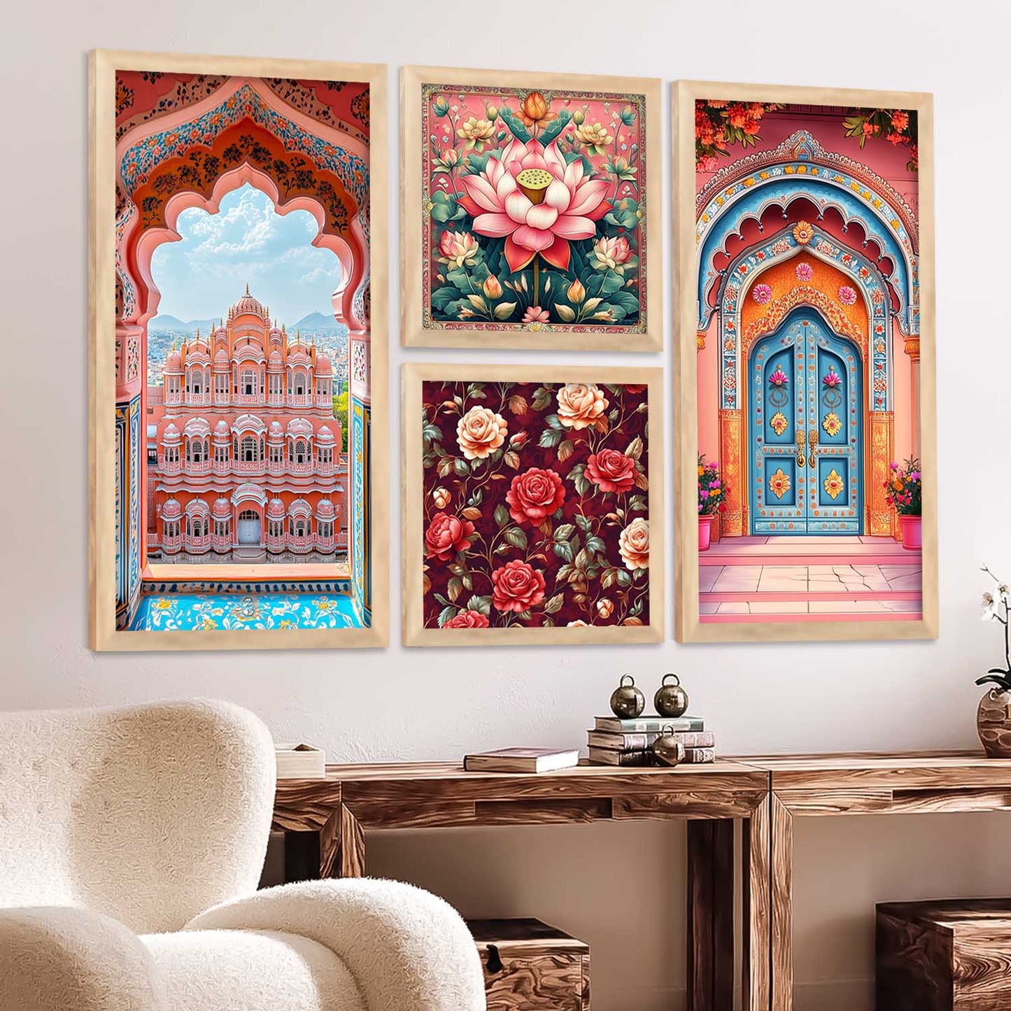 kotart Traditional Big Size Art Wall Painting Home Decoration With Frame For Living Room Bed Room Hotel Wall Decor