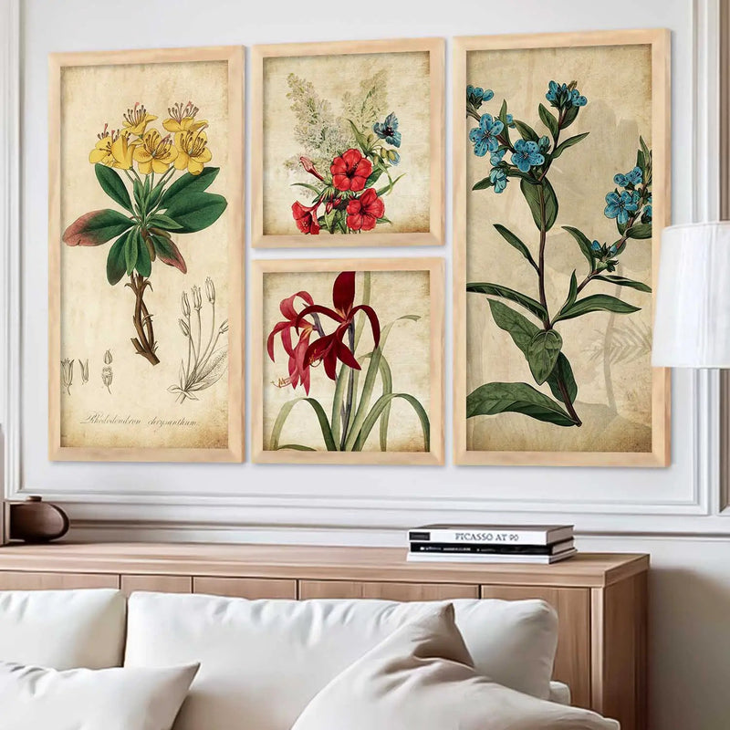 kotart Decorative Modern Big Size Wall Art Home Dacor Floral Painting poster With Frame For Living Room Bed Room Hotel Wall Decor