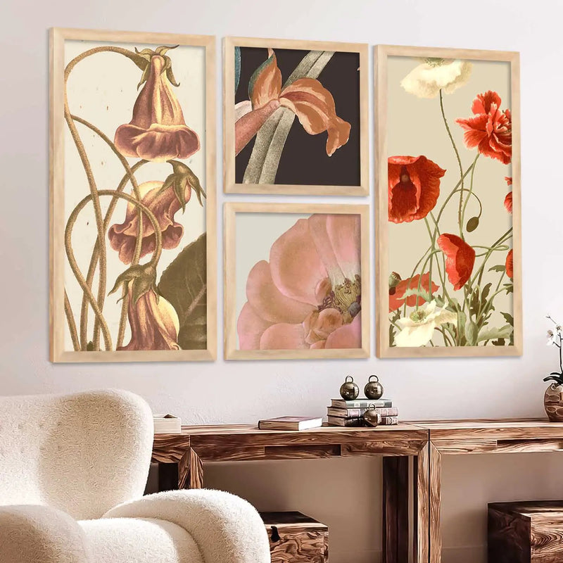 kotart Decorative Modern Big Size Wall Art Print With Frame Floral Paintings For Living Room Bed Room Hotel Wall Decor