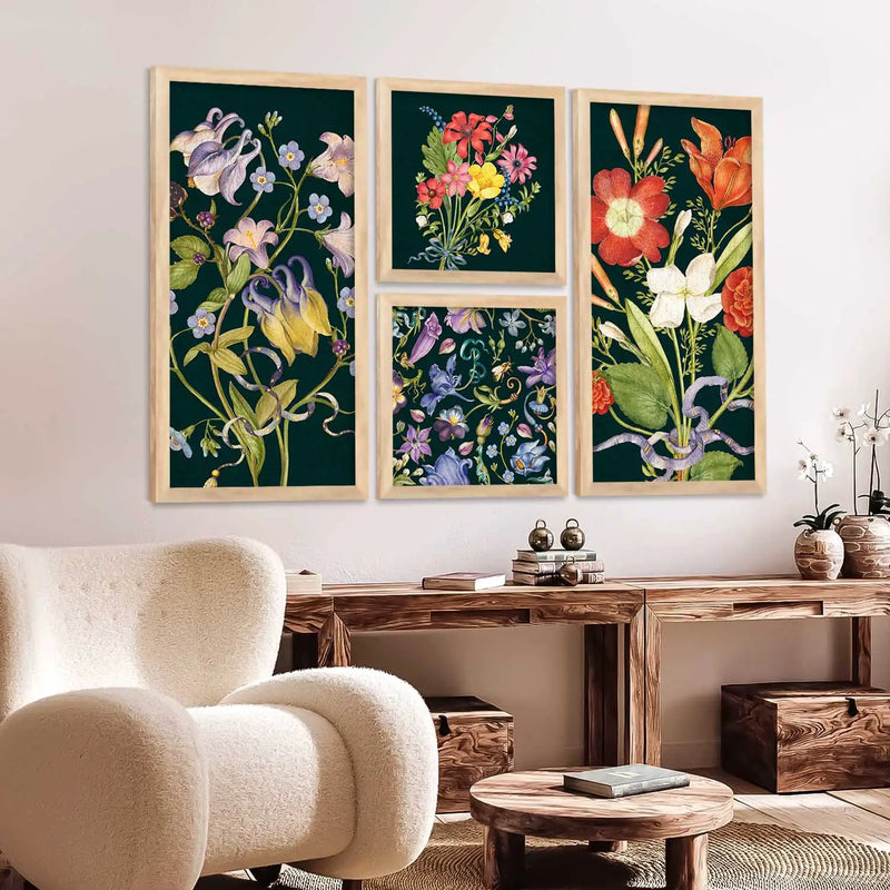 kotart Modern Big Size Wall Art Home Dacor Floral Decorative Painting poster With Frame For Living Room Bed Room Hotel Wall Decor