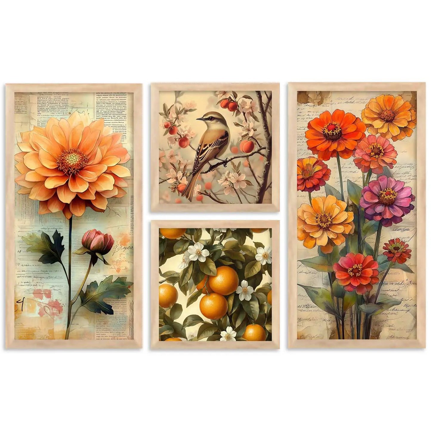 kotart Modern Big Size Art Home Decoration Painting Floral  Paintings With Frame For Living Room Bed Room Hotel Wall Decor