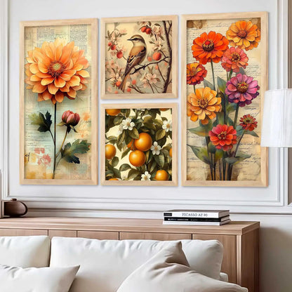 kotart Modern Big Size Art Home Decoration Painting Floral  Paintings With Frame For Living Room Bed Room Hotel Wall Decor