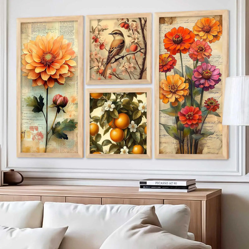 kotart Modern Big Size Art Home Decoration Painting Floral  Paintings With Frame For Living Room Bed Room Hotel Wall Decor
