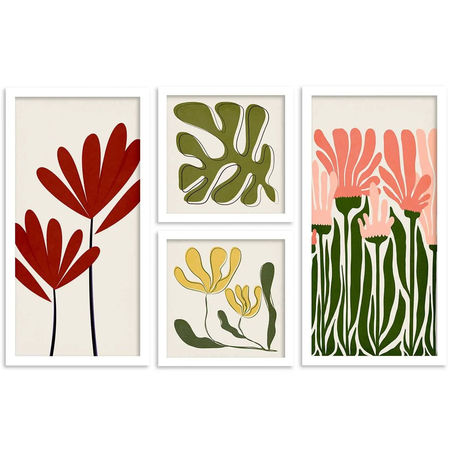 kotart  Modern Big Size Wall Art Print With Frame Floral Decorative Paintings For Living Room Bed Room Hotel Wall Decor