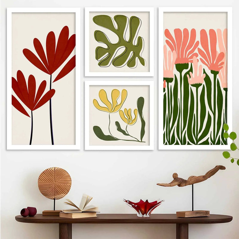 kotart  Modern Big Size Wall Art Print With Frame Floral Decorative Paintings For Living Room Bed Room Hotel Wall Decor