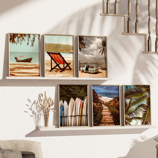 Travel Inspired Framed Posters for Home and Office Wall Decor - Posters for Travel Lovers - Set of 6-Kotart