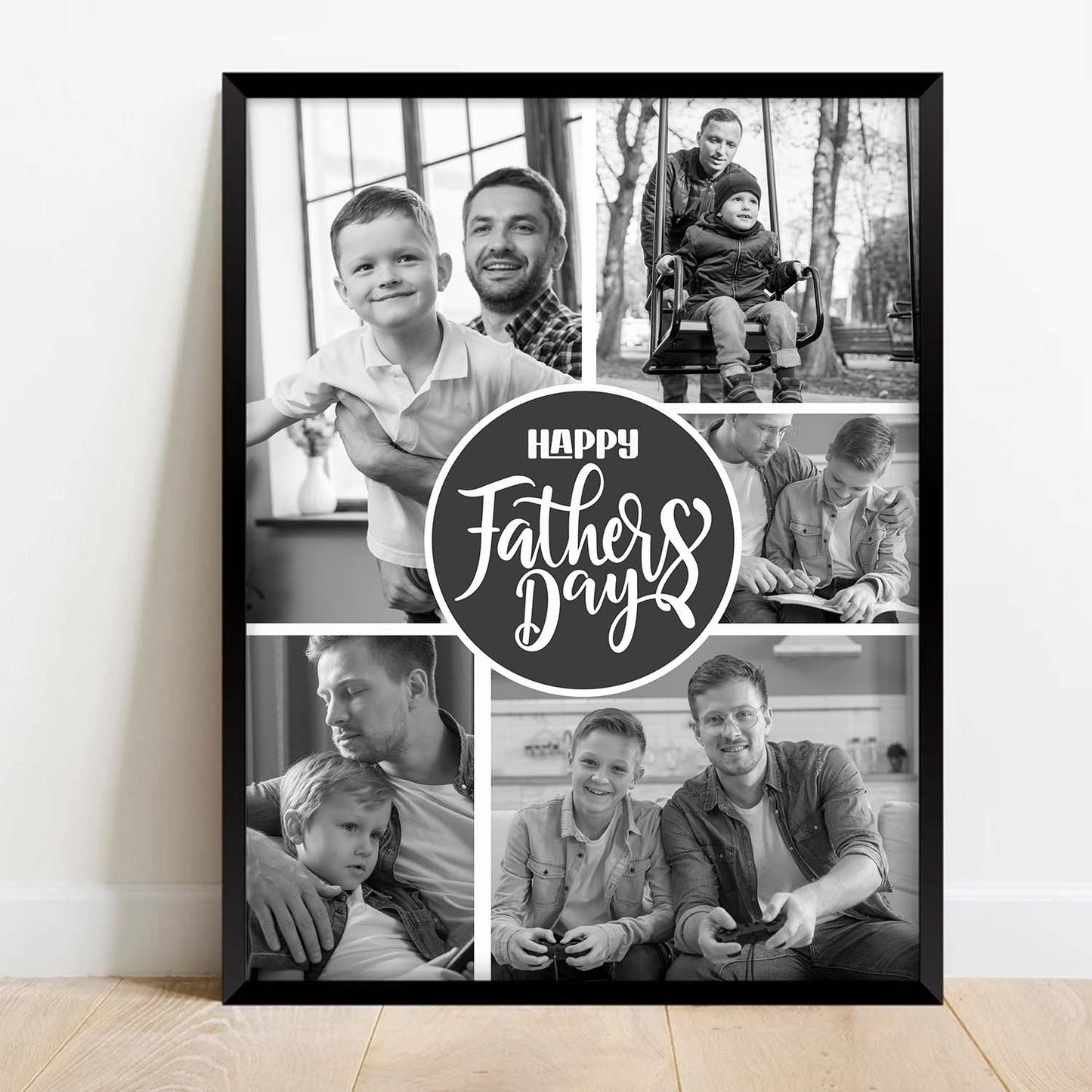 Personalized Picture Collage Photo Frame - Custom Father's Day Gift , Customized Photo Frame Collage for Father's Day