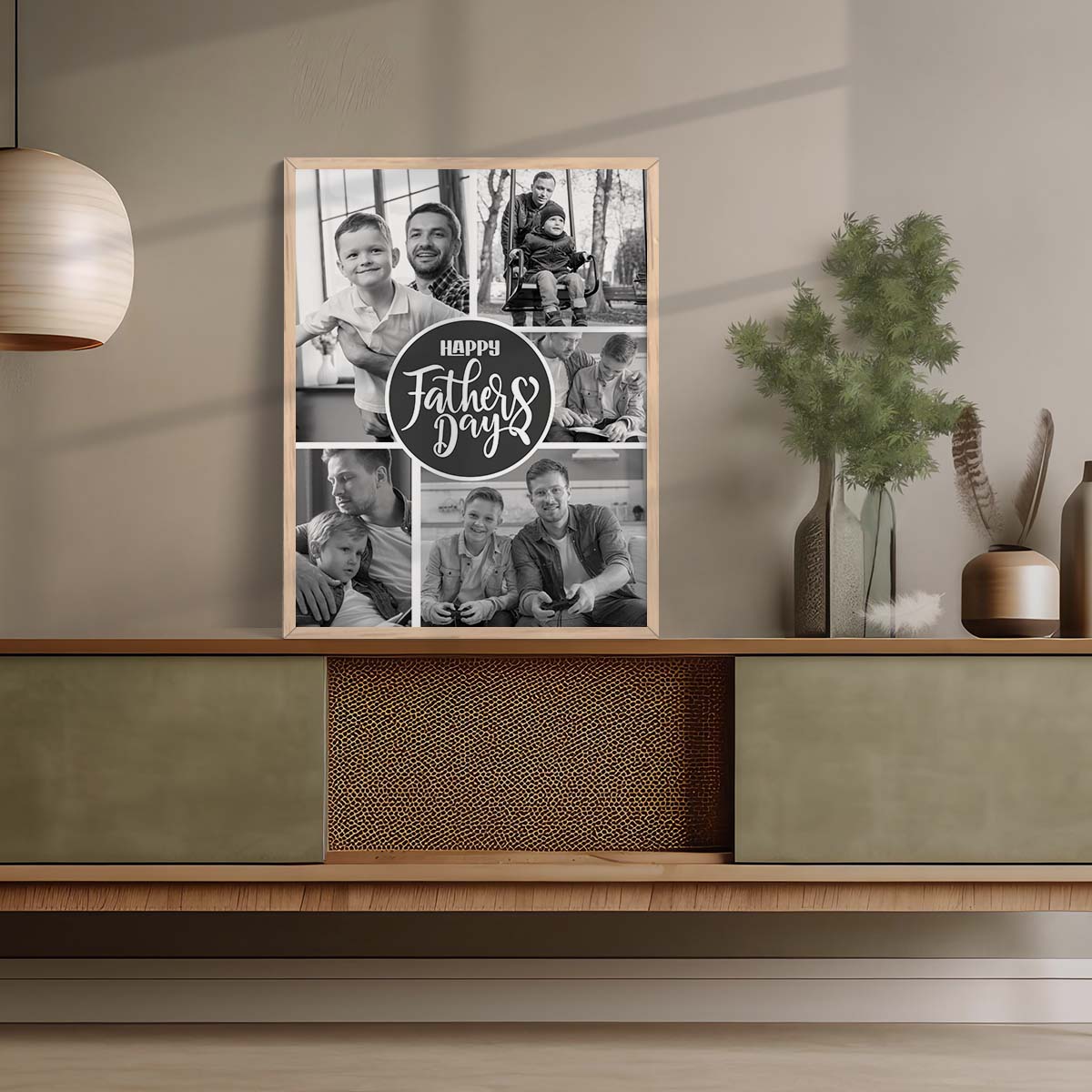 Personalized Picture Collage Photo Frame - Custom Father's Day Gift , Customized Photo Frame Collage for Father's Day