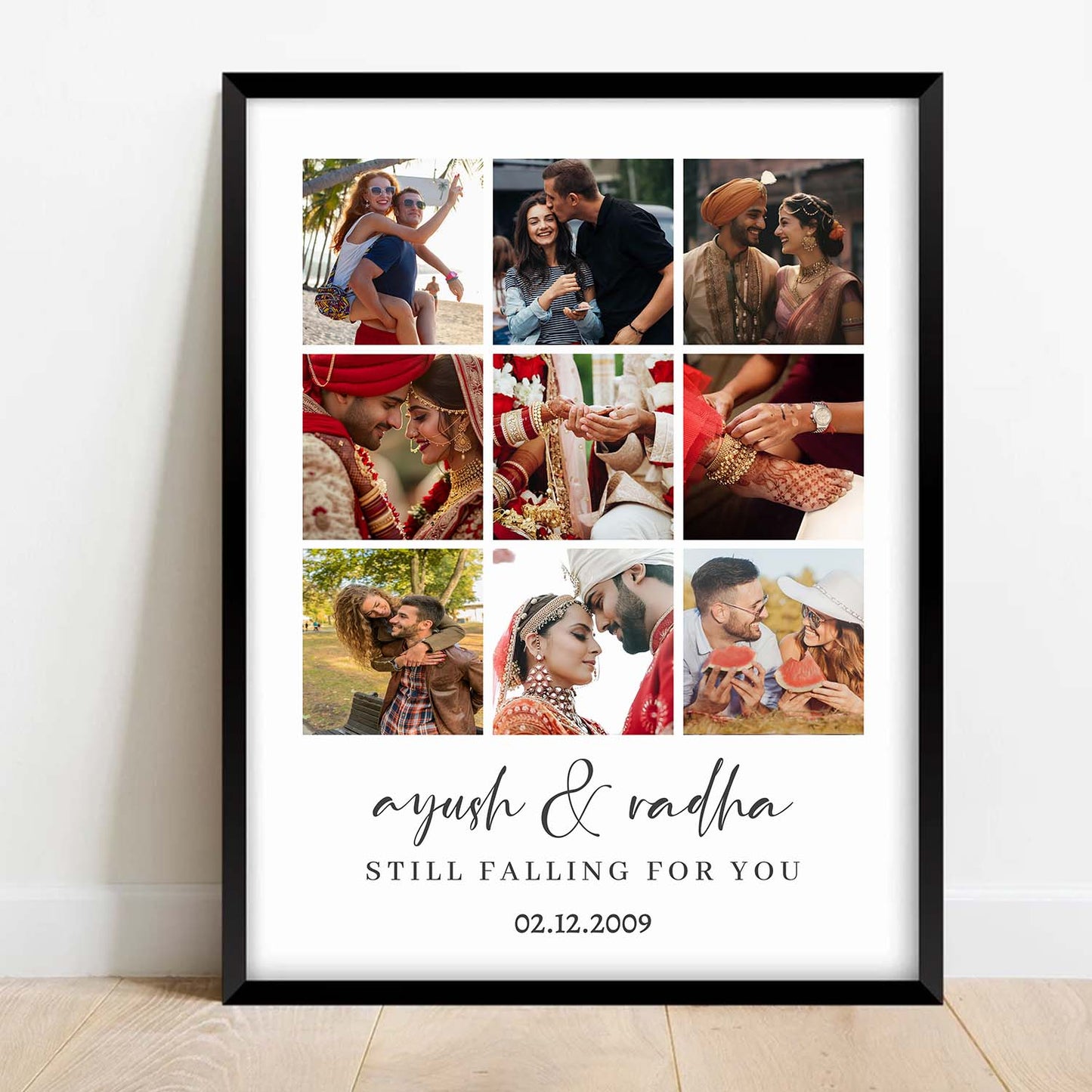 Personalized Photo Frame Collage Photo Frame Gift for Husband / Wife - Customized Photo Collage Gift for Anniversary