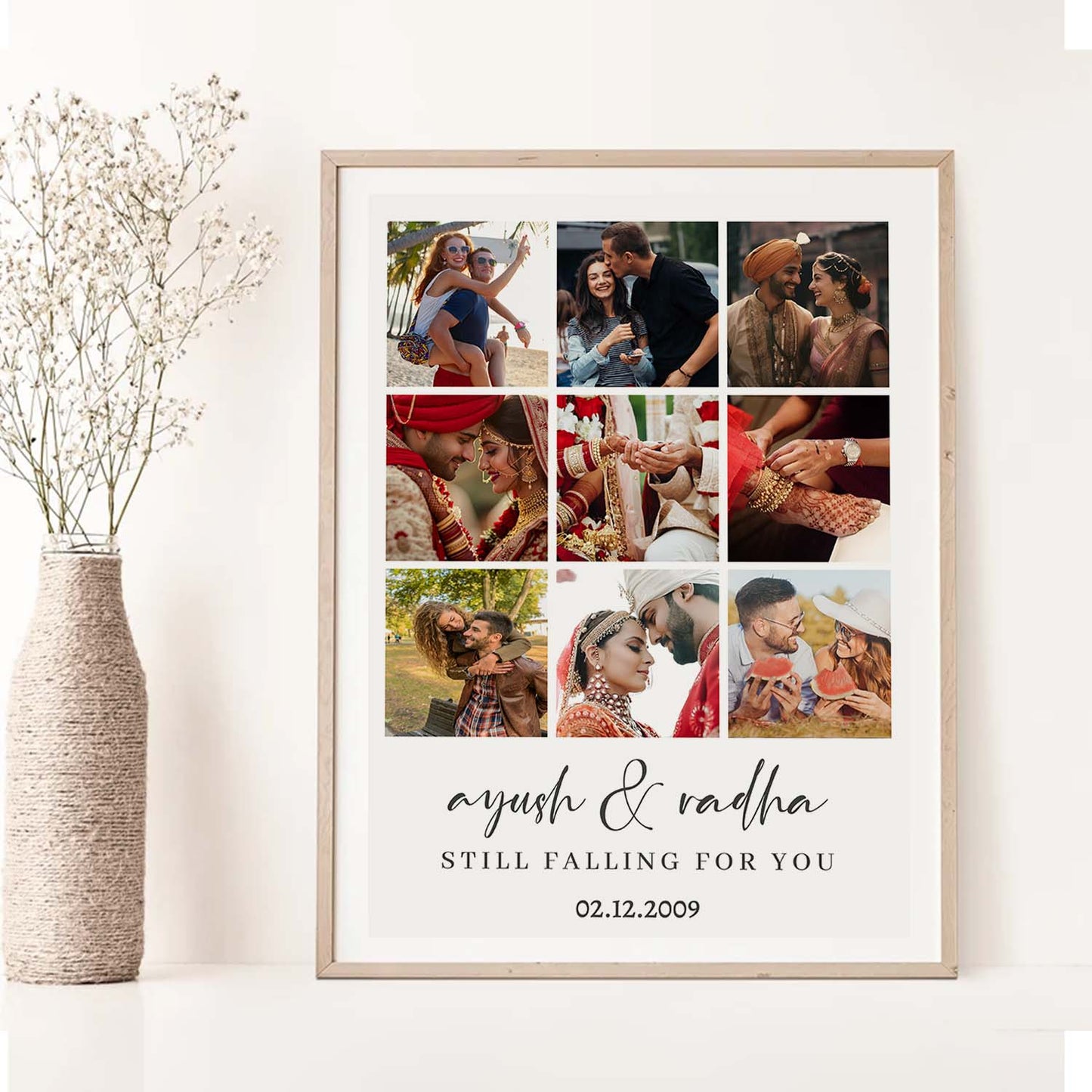 Personalized Photo Frame Collage Photo Frame Gift for Husband / Wife - Customized Photo Collage Gift for Anniversary