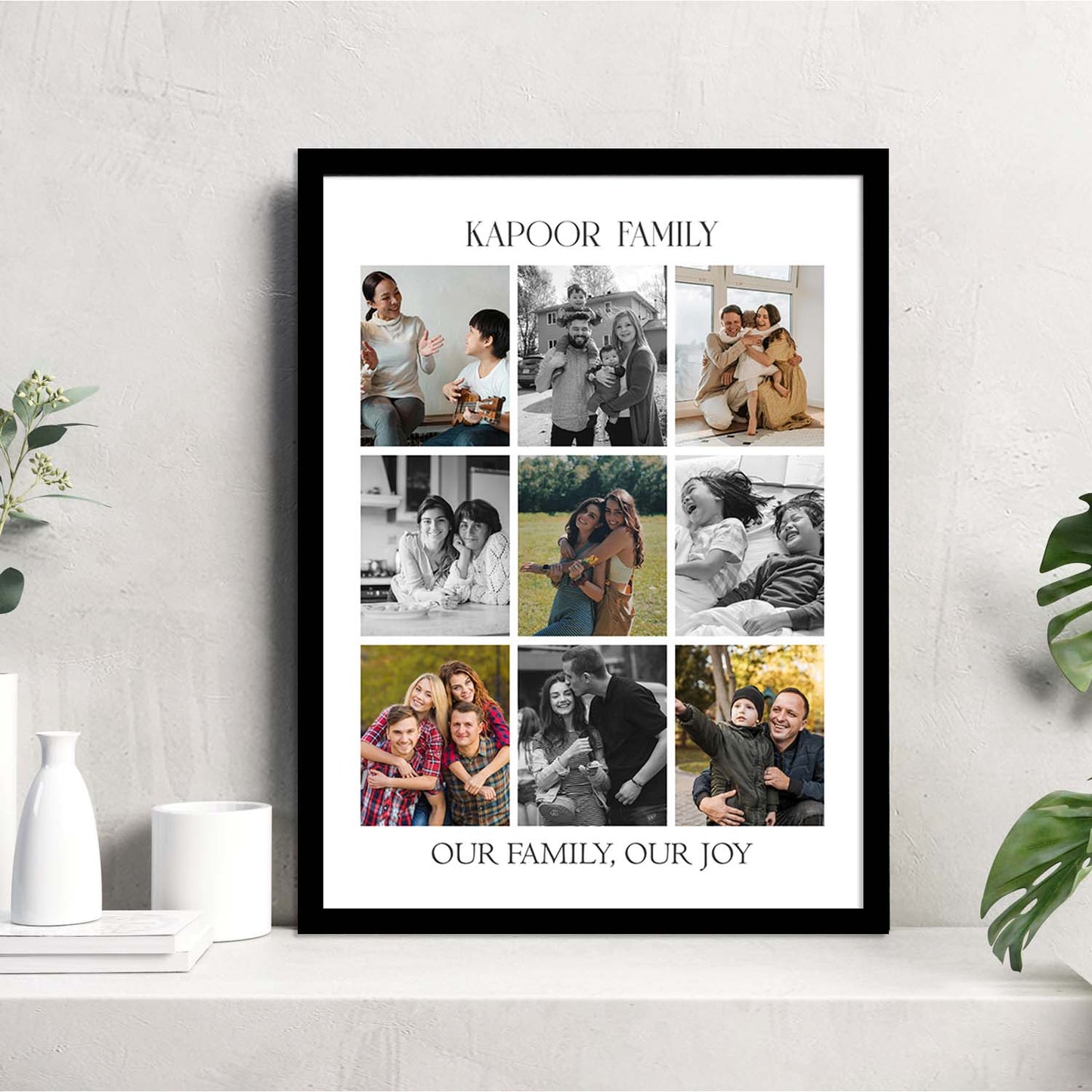 Personalized Picture Collage Photo Frame Gift - Customized Photo Frame Collage Gift for Anniversary Birthday or any Occassion