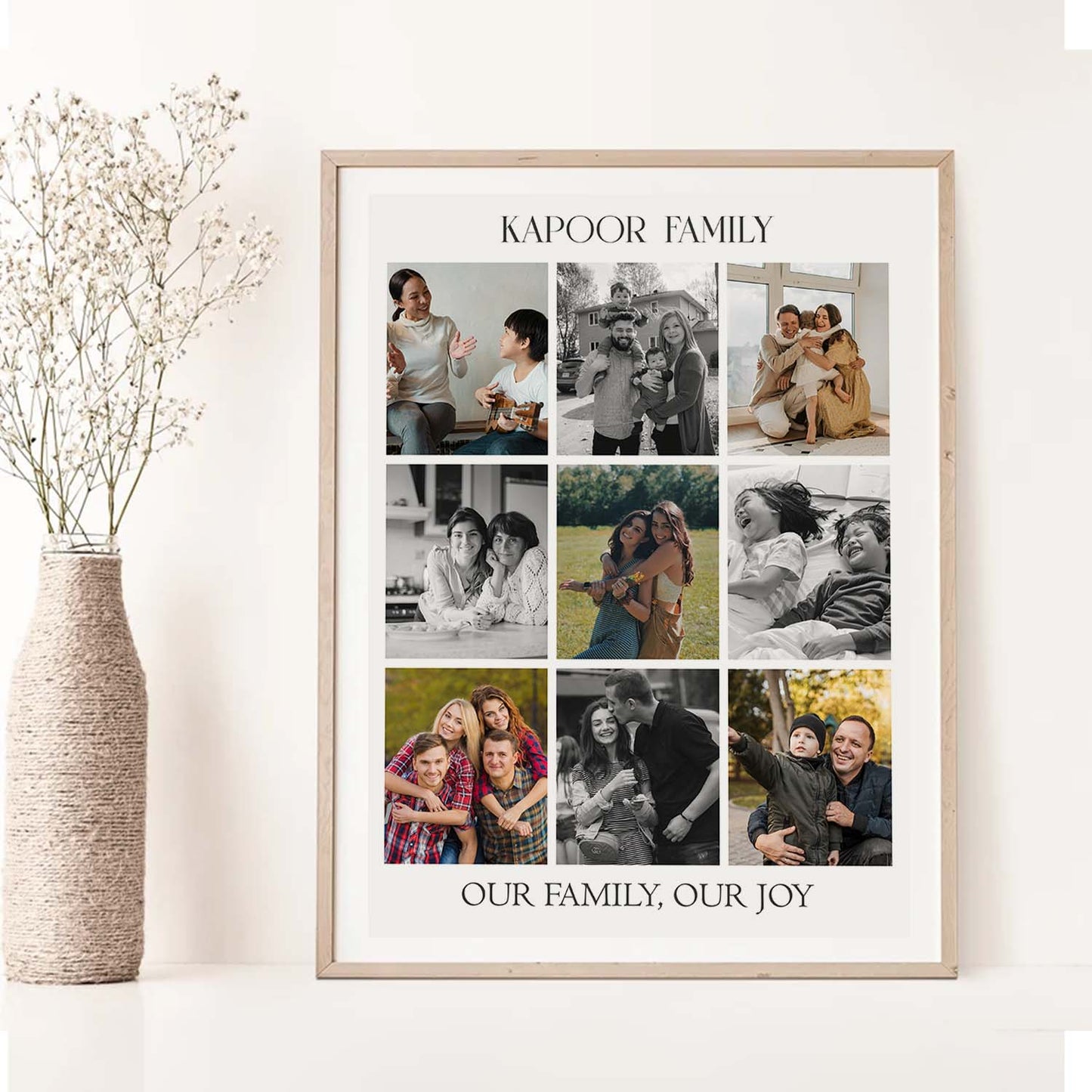 Personalized Picture Collage Photo Frame Gift - Customized Photo Frame Collage Gift for Anniversary Birthday or any Occassion