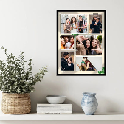 ustomized Collage Digital Reprint with Frame for Personalized Photo Frame with Photos Upload for Bedroom, Living Room Unique Birthday Anniversary by Kotart store
