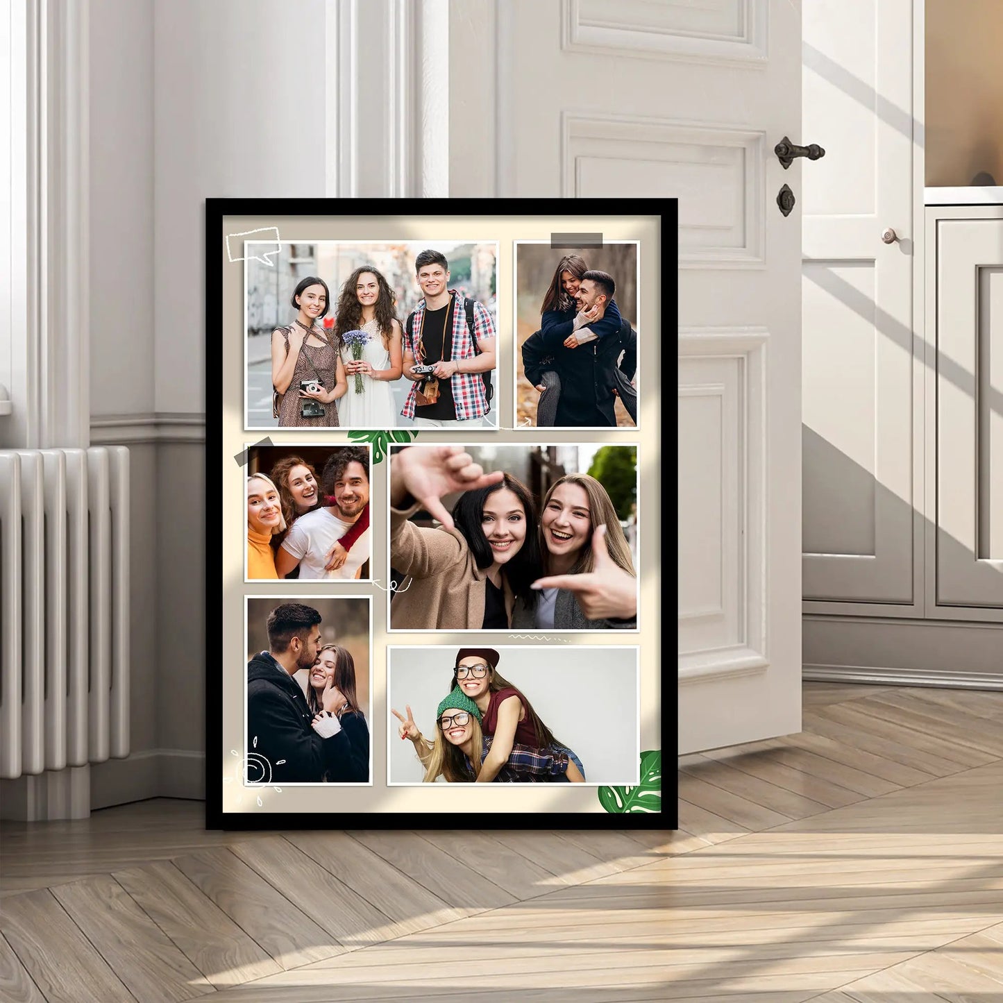 ustomized Collage Digital Reprint with Frame for Personalized Photo Frame with Photos Upload for Bedroom, Living Room Unique Birthday Anniversary by Kotart store