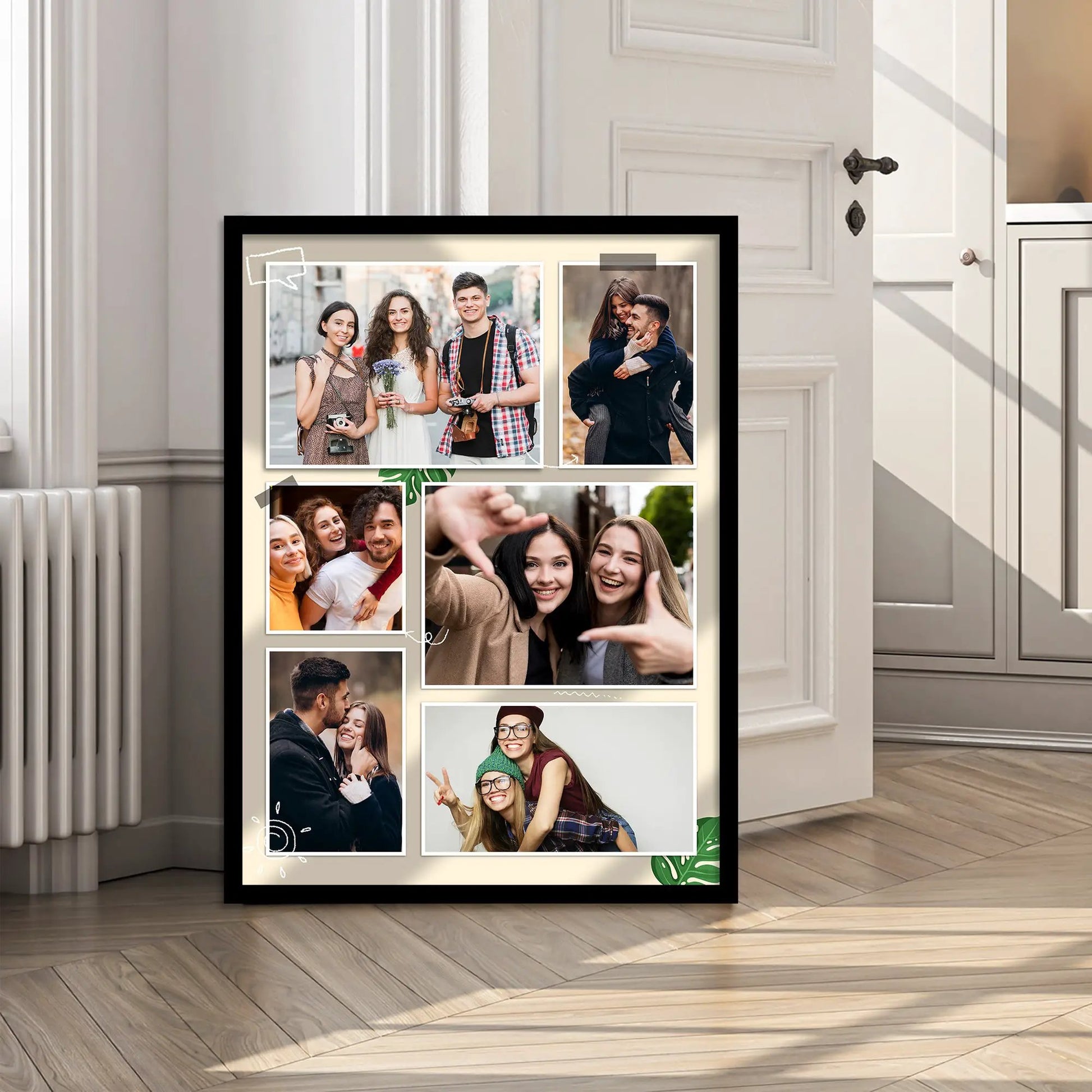 ustomized Collage Digital Reprint with Frame for Personalized Photo Frame with Photos Upload for Bedroom, Living Room Unique Birthday Anniversary by Kotart store