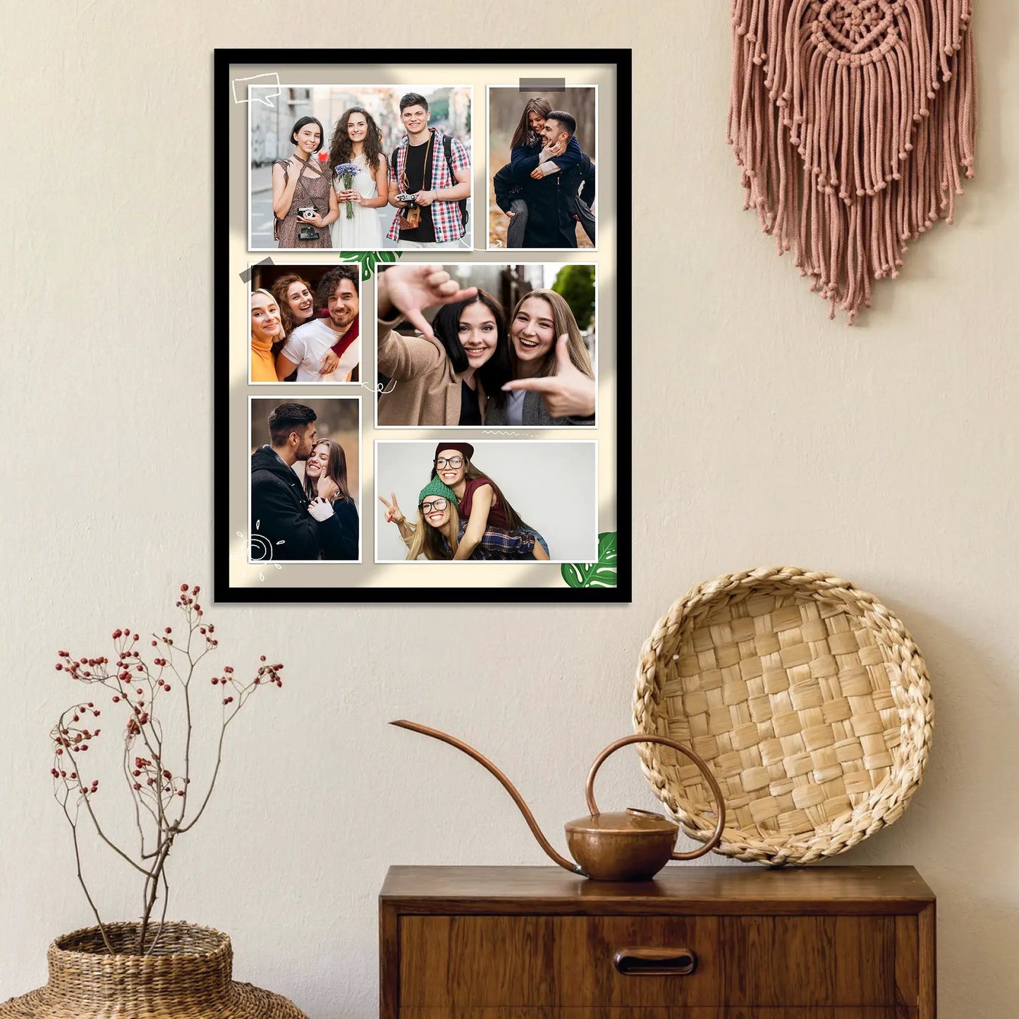 ustomized Collage Digital Reprint with Frame for Personalized Photo Frame with Photos Upload for Bedroom, Living Room Unique Birthday Anniversary by Kotart store